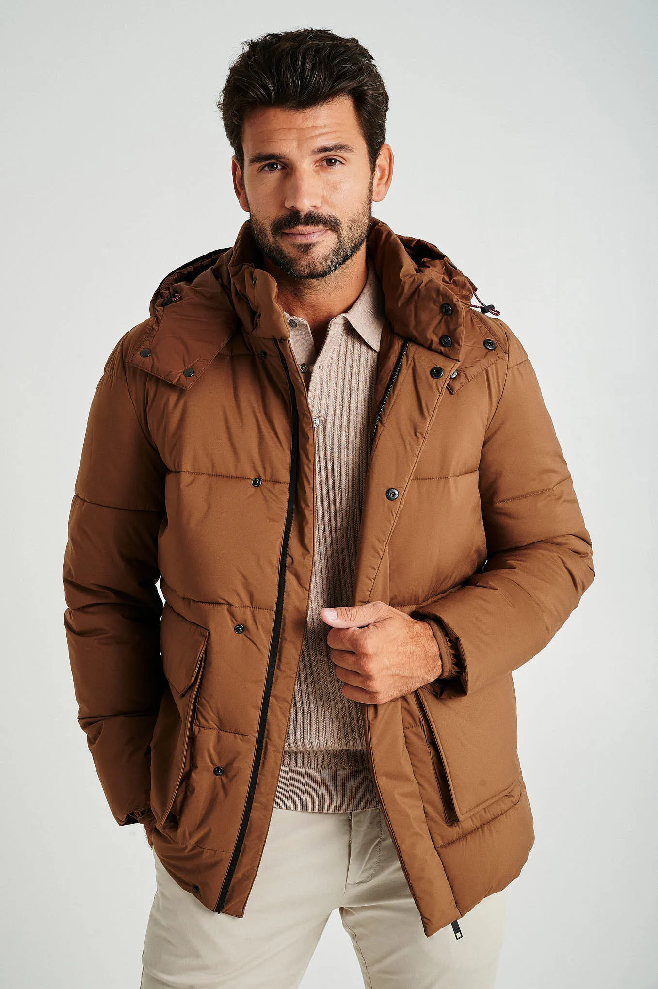 Men's recycled puff parka