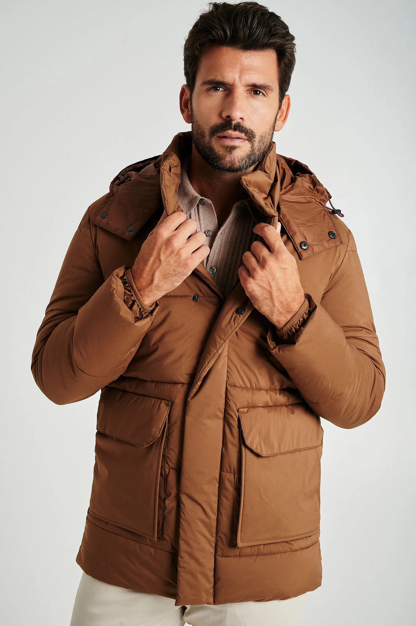 Men's recycled puff parka