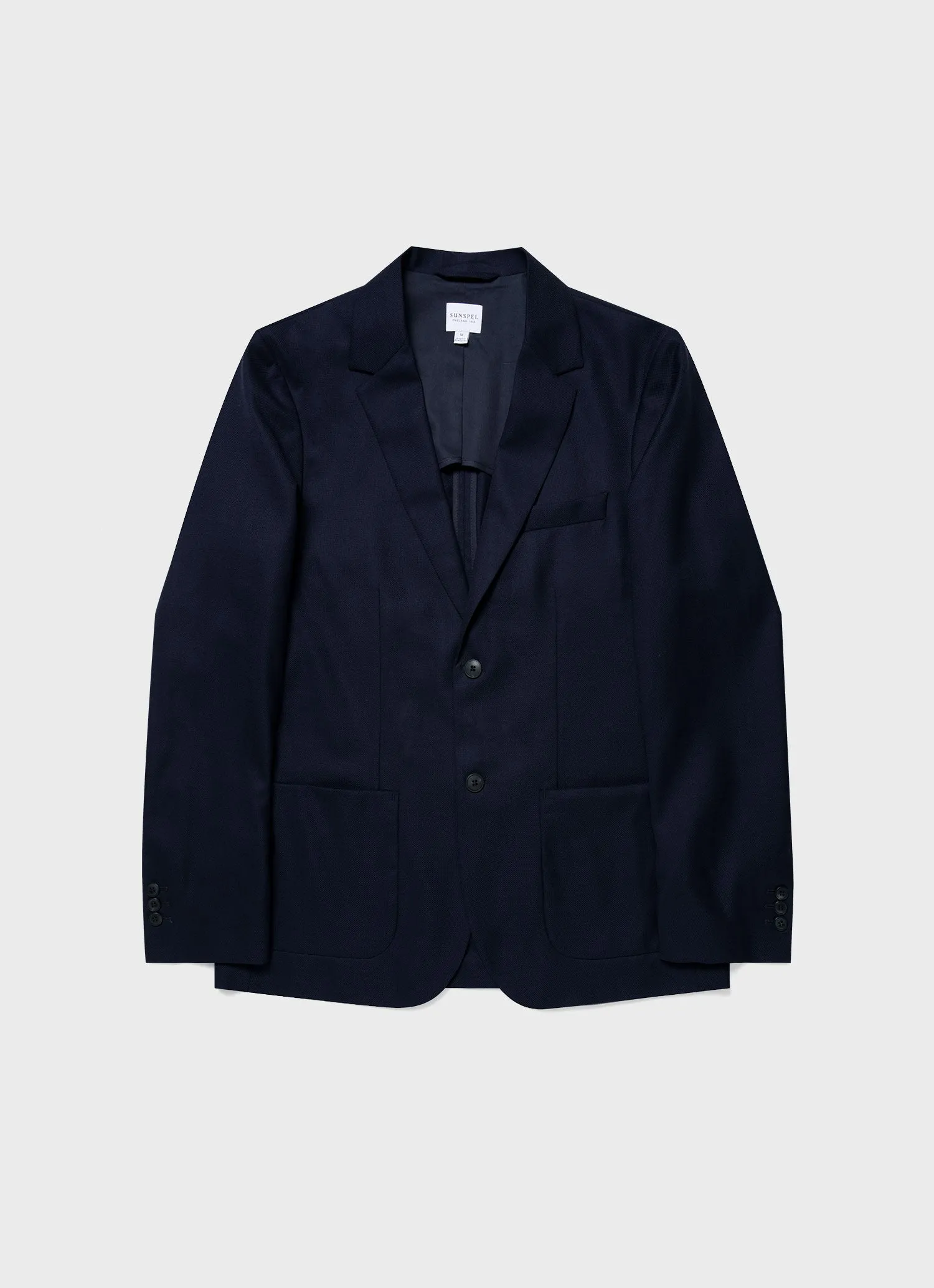 Men's Travel Wool Blazer in Navy