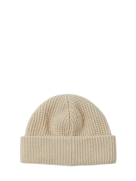 Moncler   Logo detail wool &amp; cashmere beanie 