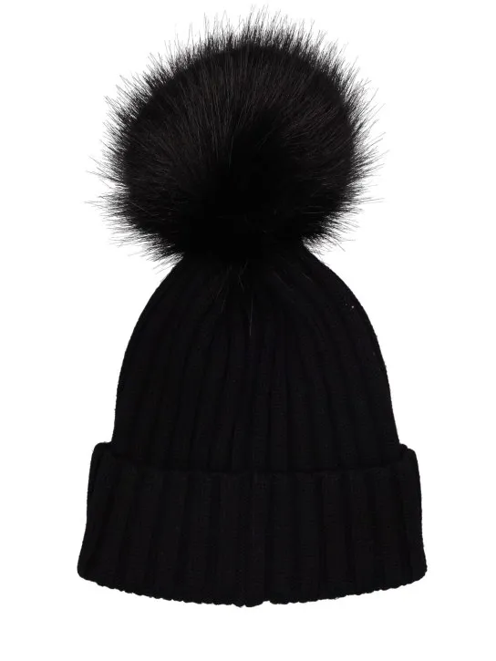 Moncler   Logo tricot wool beanie 