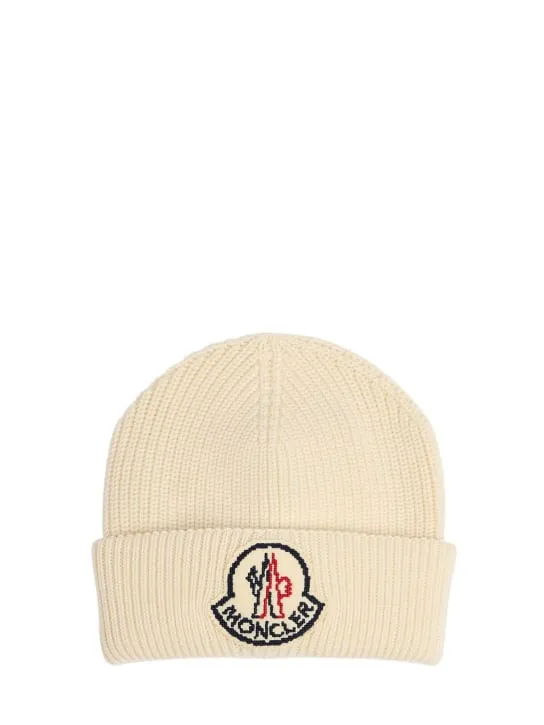 Moncler   Logo wool cordonet beanie 