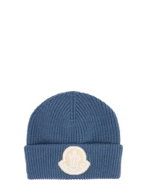 Moncler   Logo wool cordonet beanie 