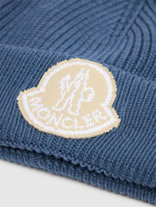 Moncler   Logo wool cordonet beanie 