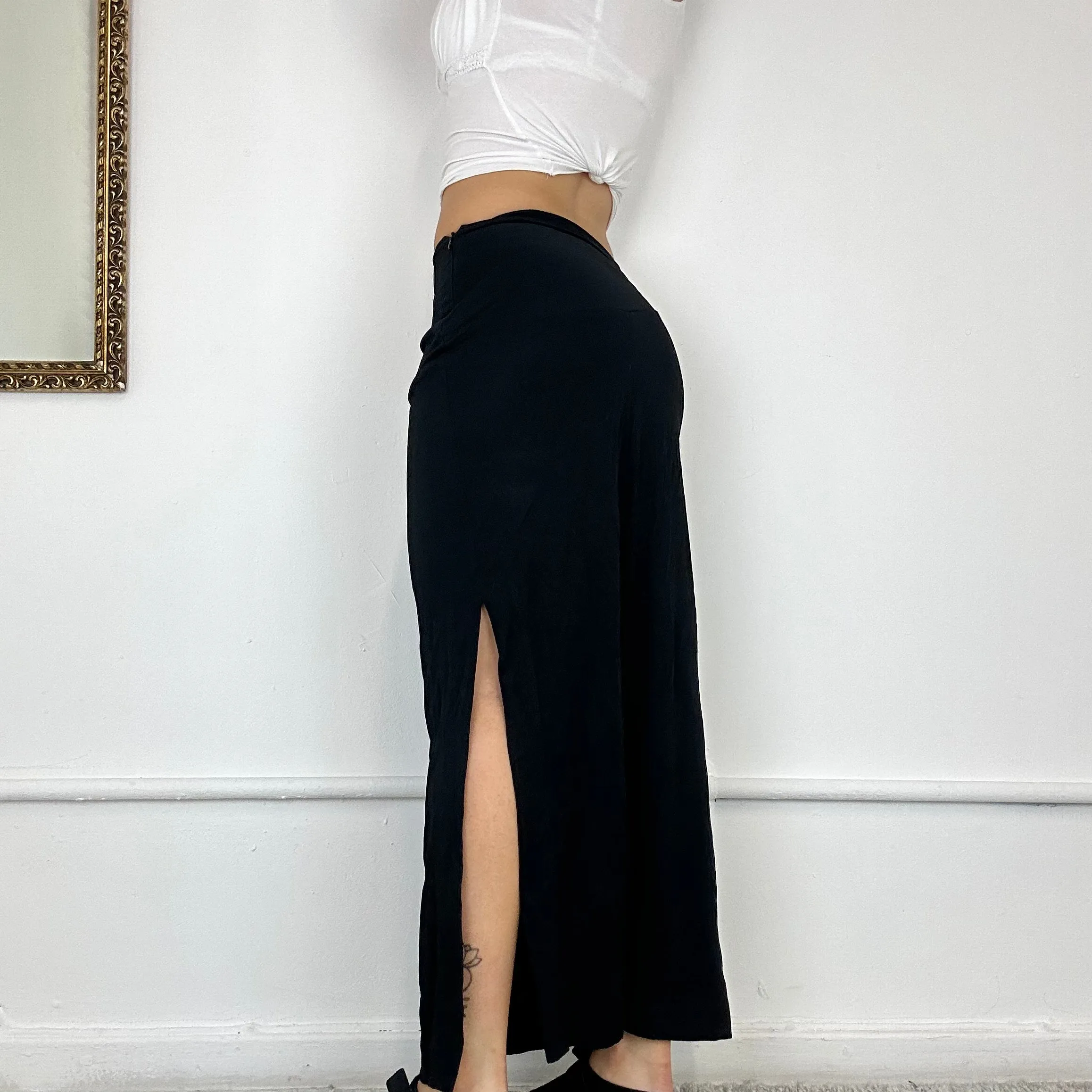 moschino black maxi skirt