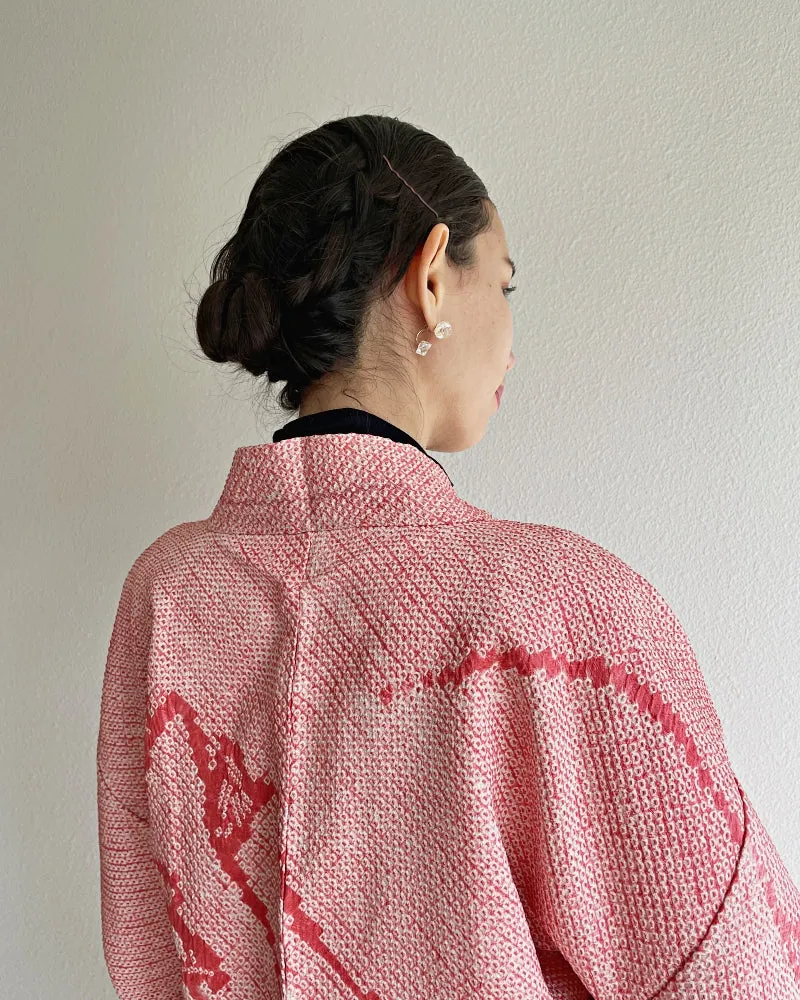 Mountain And Pine Shibori Haori Kimono Jacket