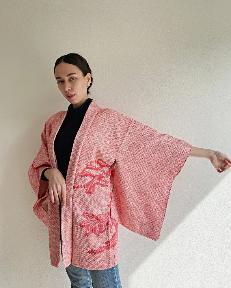 Mountain And Pine Shibori Haori Kimono Jacket