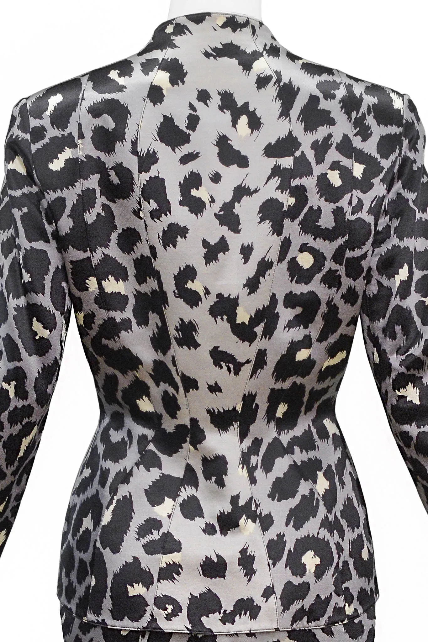 MUGLER GREY & BLACK LEOPARD SUIT