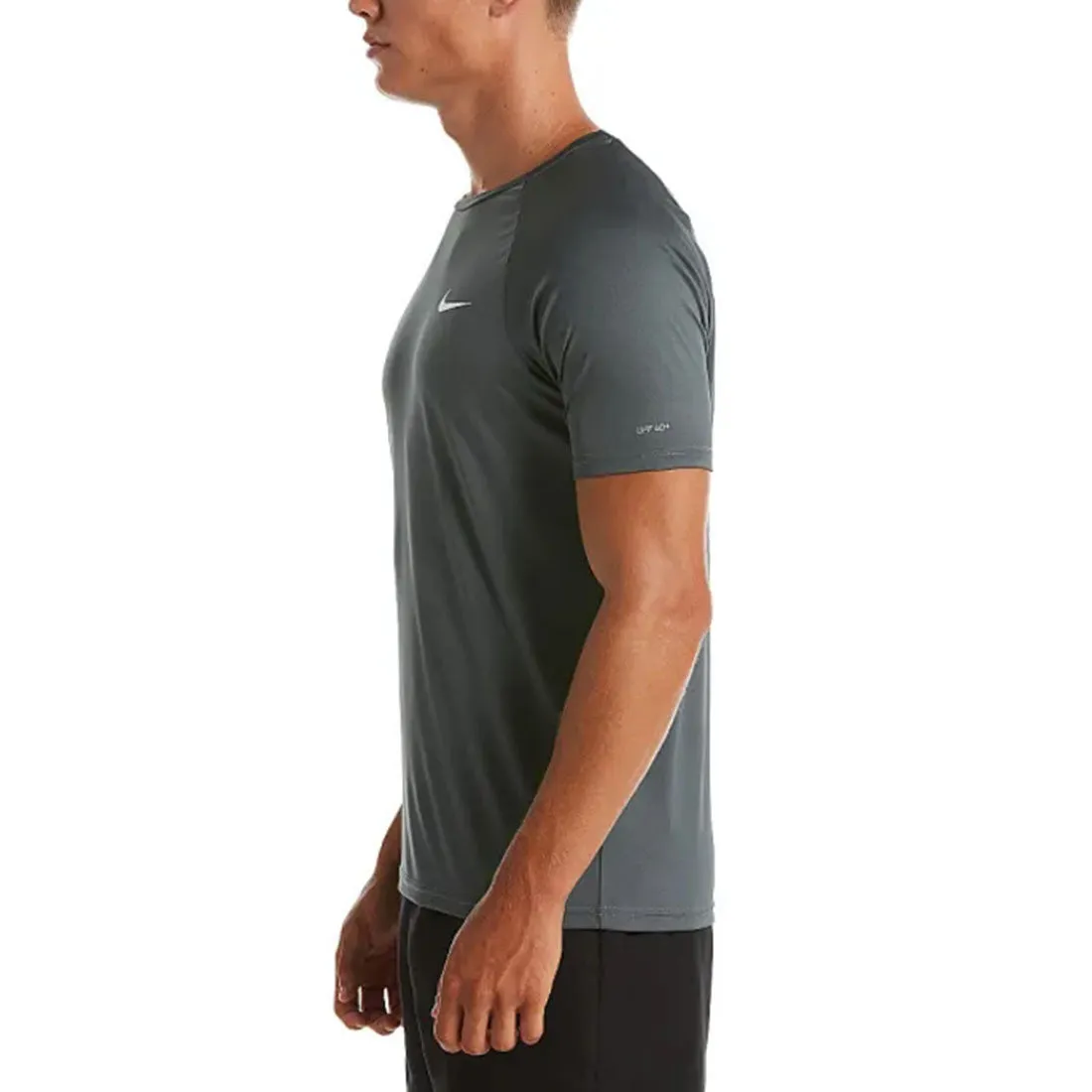 NIKE MEN'S ESSENTIAL HYDROGUARD SHORT SLEEVE TOP GREY