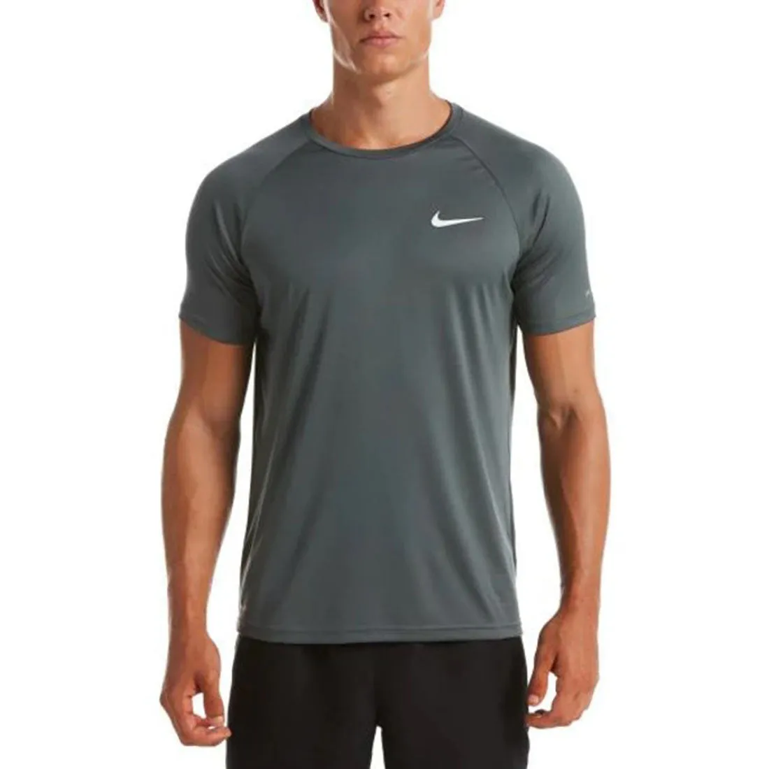 NIKE MEN'S ESSENTIAL HYDROGUARD SHORT SLEEVE TOP GREY