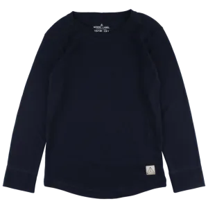 Nordic Label Wool Base Layer Top: Total Eclipse (Navy)