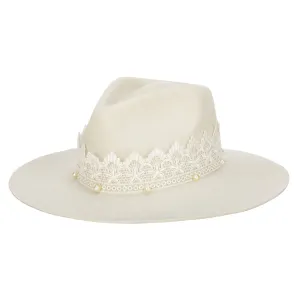 Now & Forever - Women's Felt Cowboy W/ Lace & Pearls