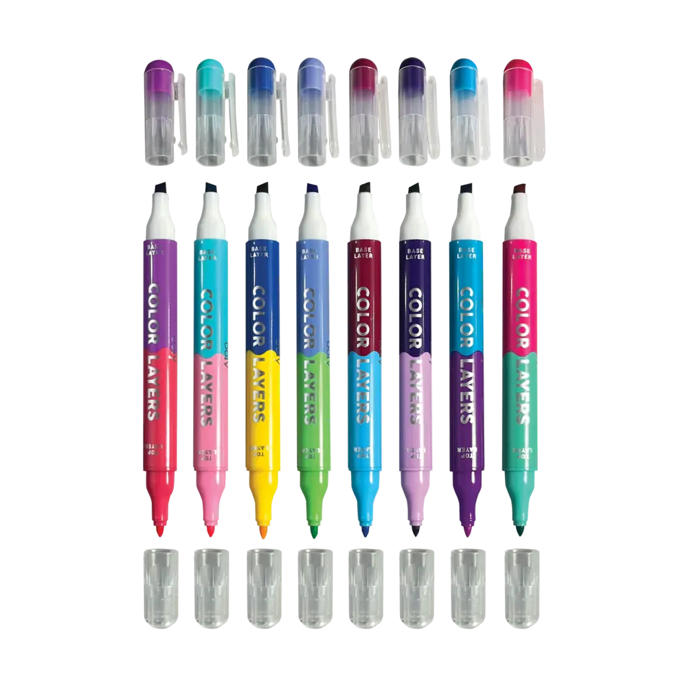 Ooly Color Layers Double Ended Layering Markers - Set of 8