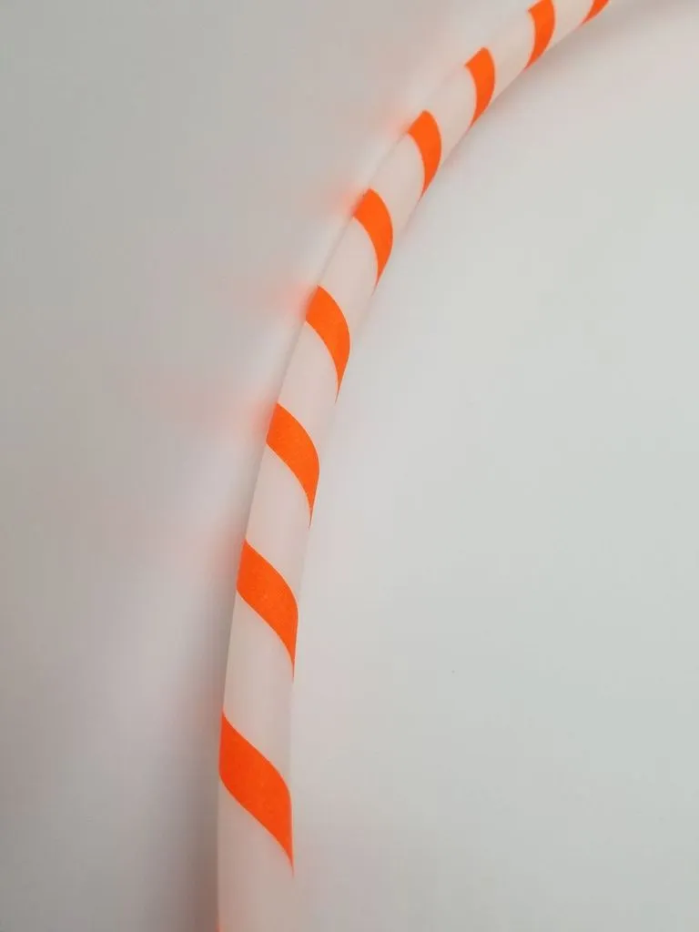 Orange Gaffer Spiral Budget Friendly Beginner Taped Hoop