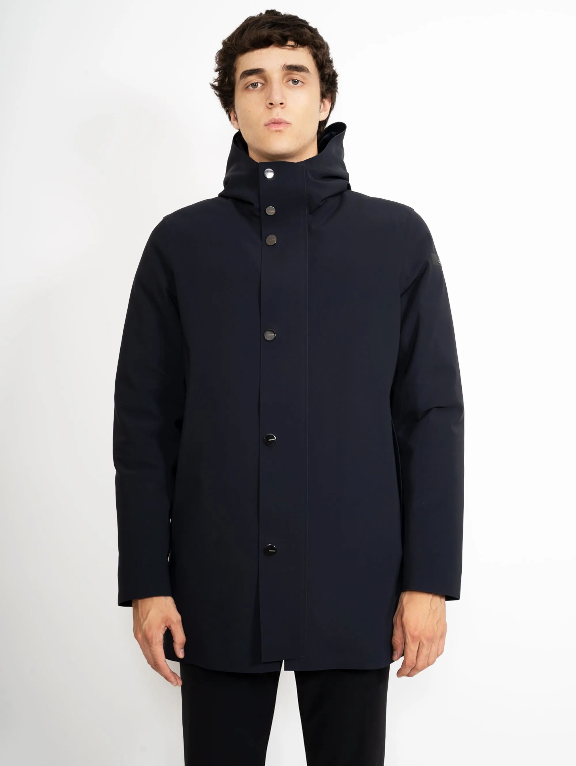 Parka Taglio Laser Down Under Blu Black