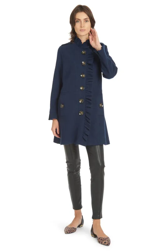 Patty Kim Claudia Wool Coat - Navy