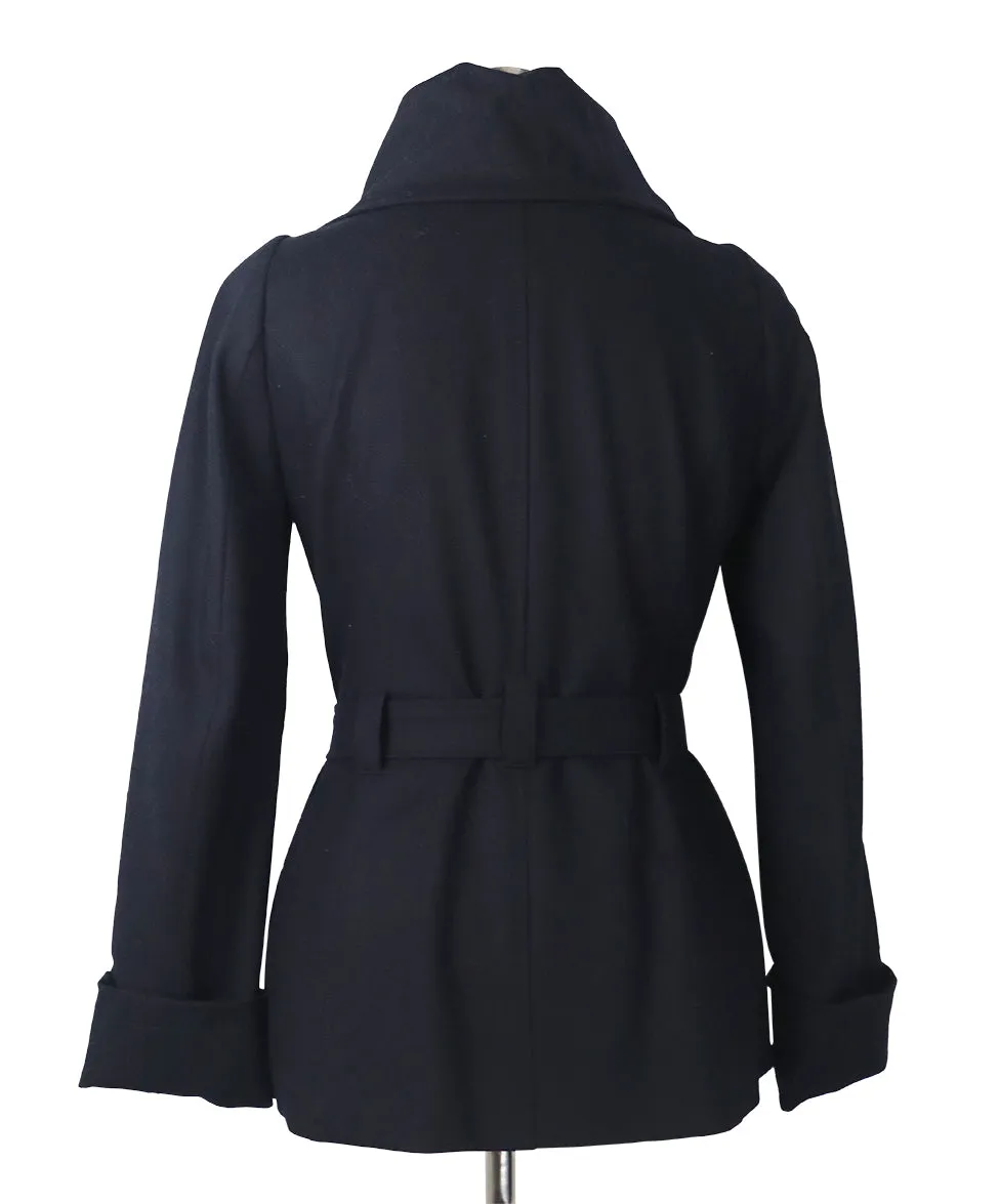 Pauw Navy Wool Coat w/ Belt sz 2