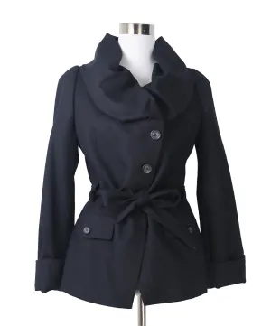 Pauw Navy Wool Coat w/ Belt sz 2