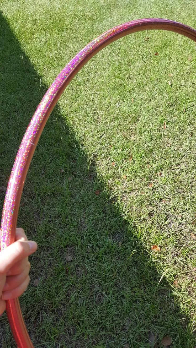 Pink Lily Holographic Glitter Hula Hoop Collapsible