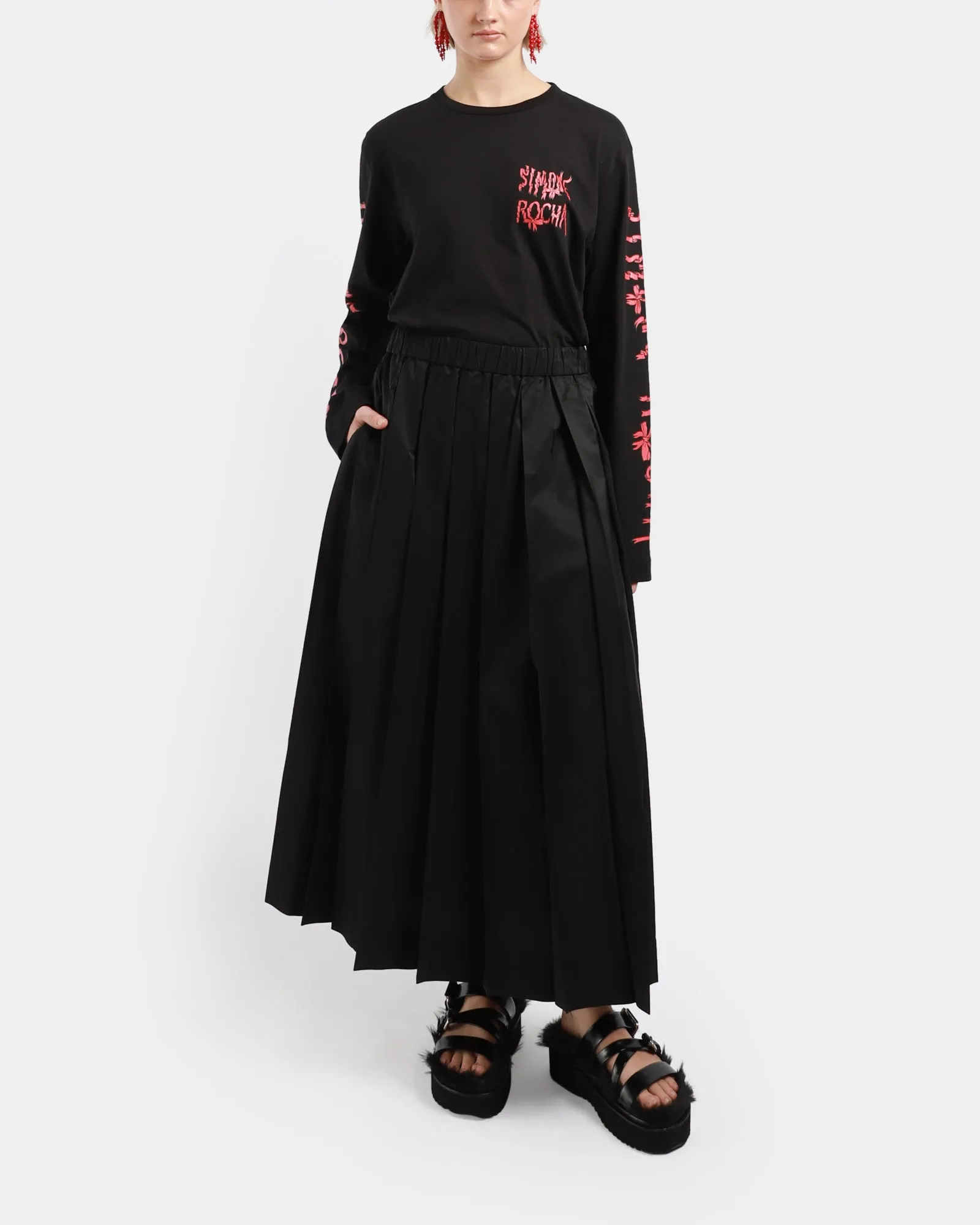 Pleated Elasticated Waist Kilt Skirt