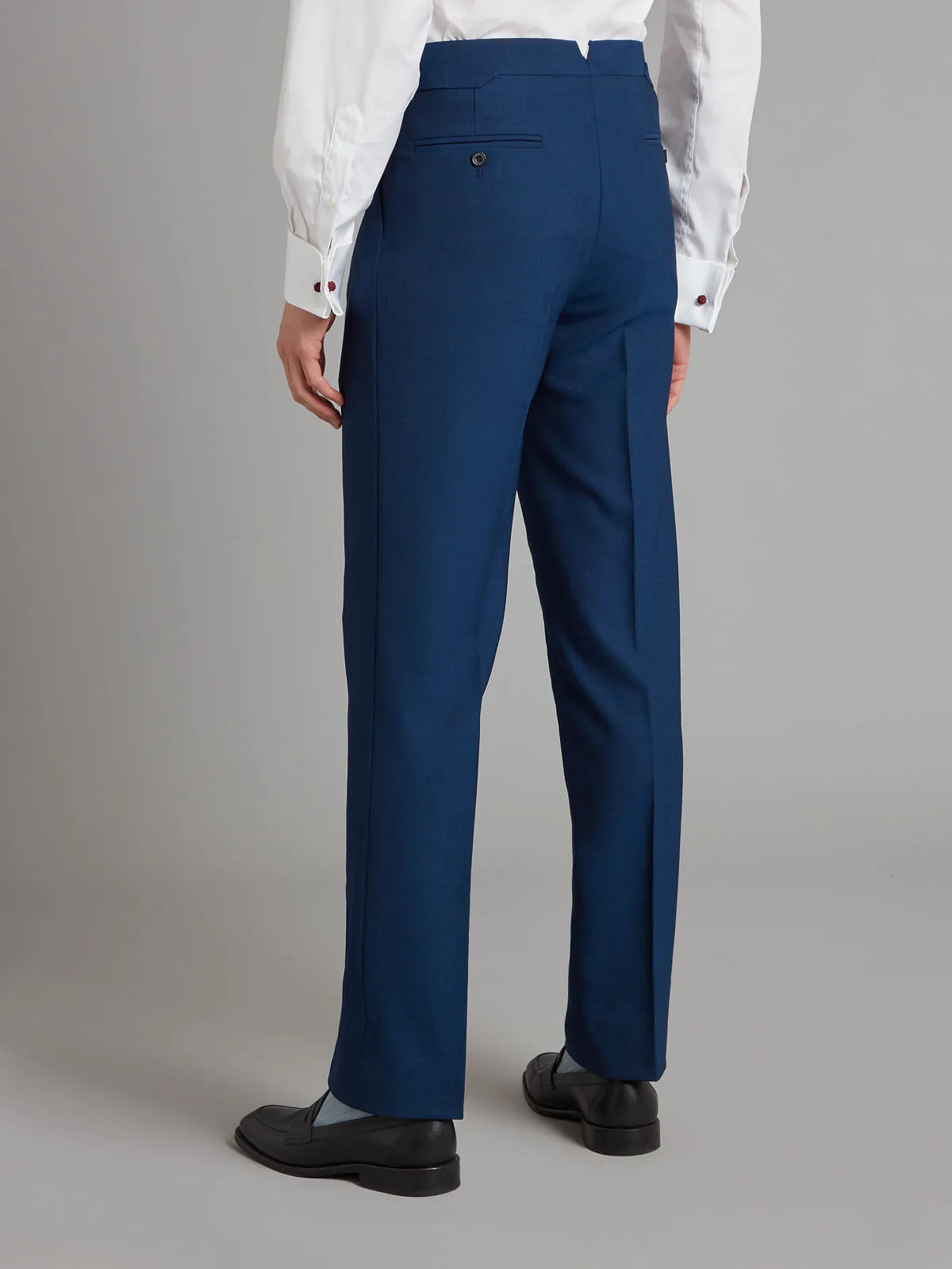 Pleated Mayfair Pants Fresco - Blue