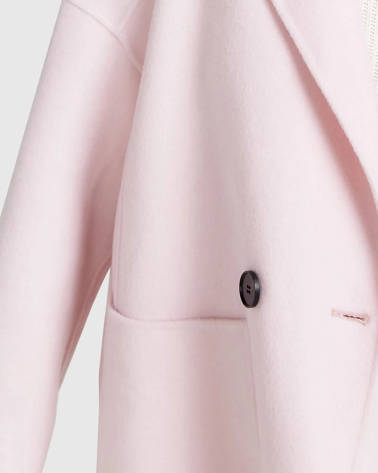 Publisher Double-Breasted Wool Blend Coat - Pale Pink