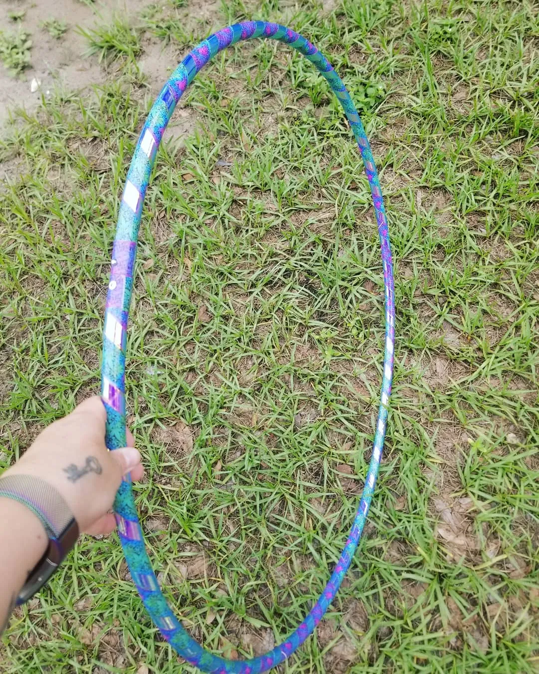 Purple Ganja Bright Night Reflective Taped Hoop