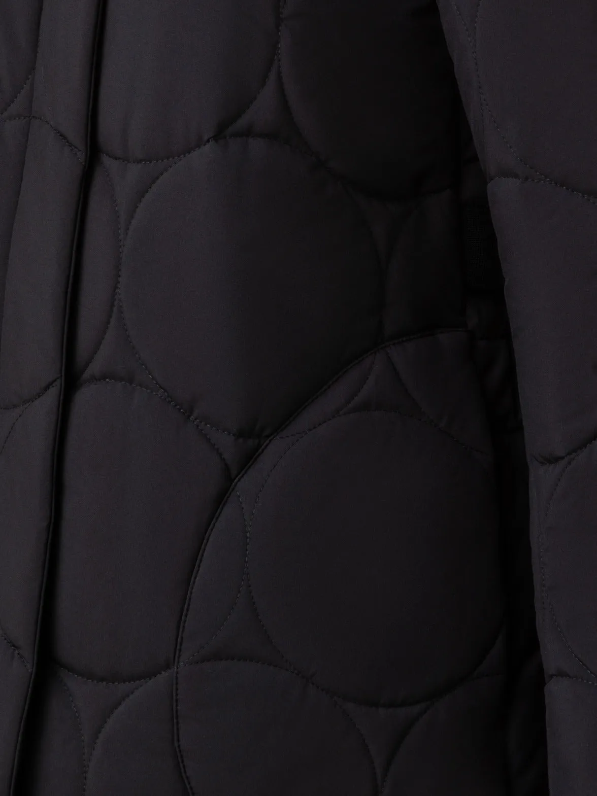 Quilted XL Dot Parka with Detachable Hood