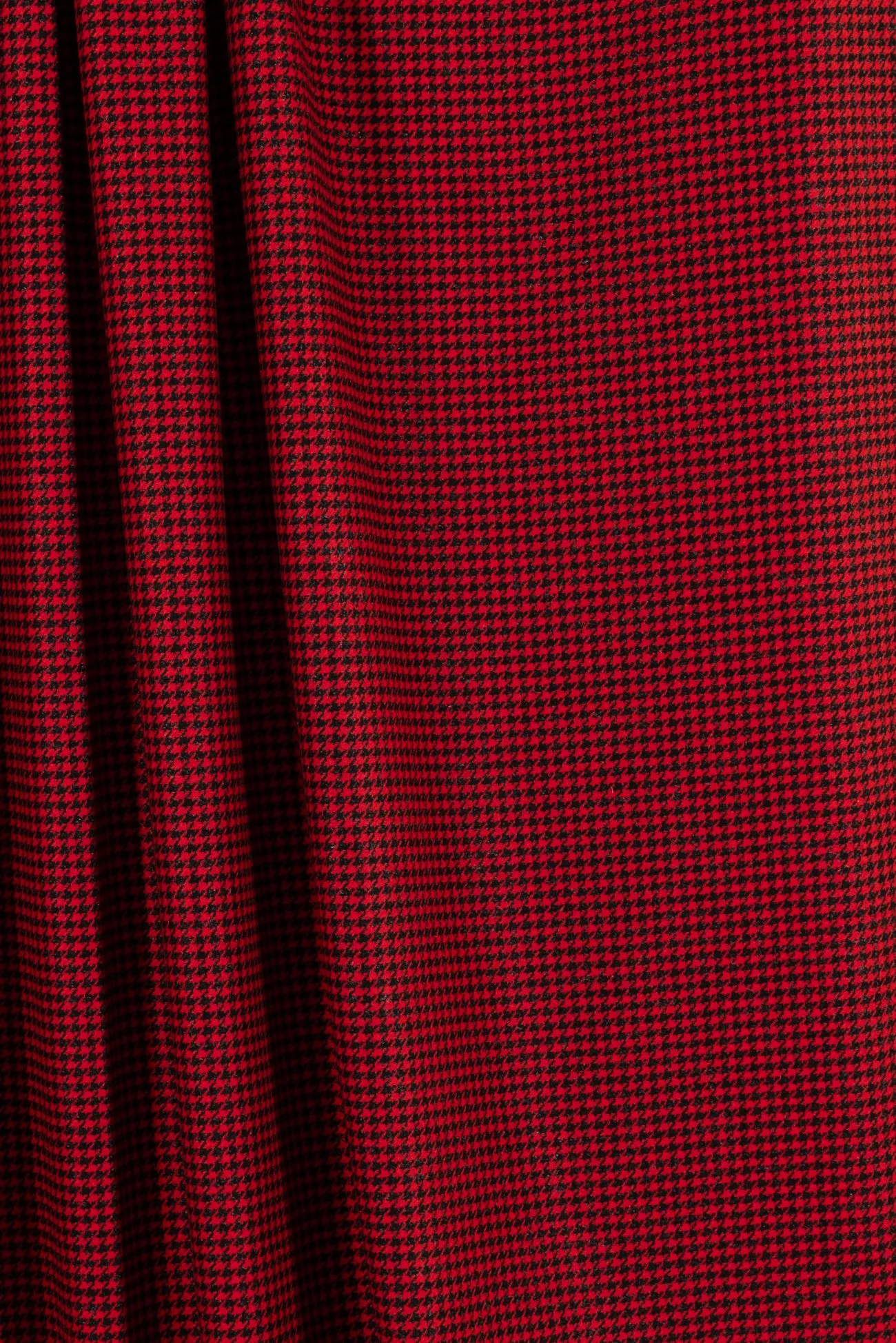 Red Houndstooth Italian Wool/Lurex Woven