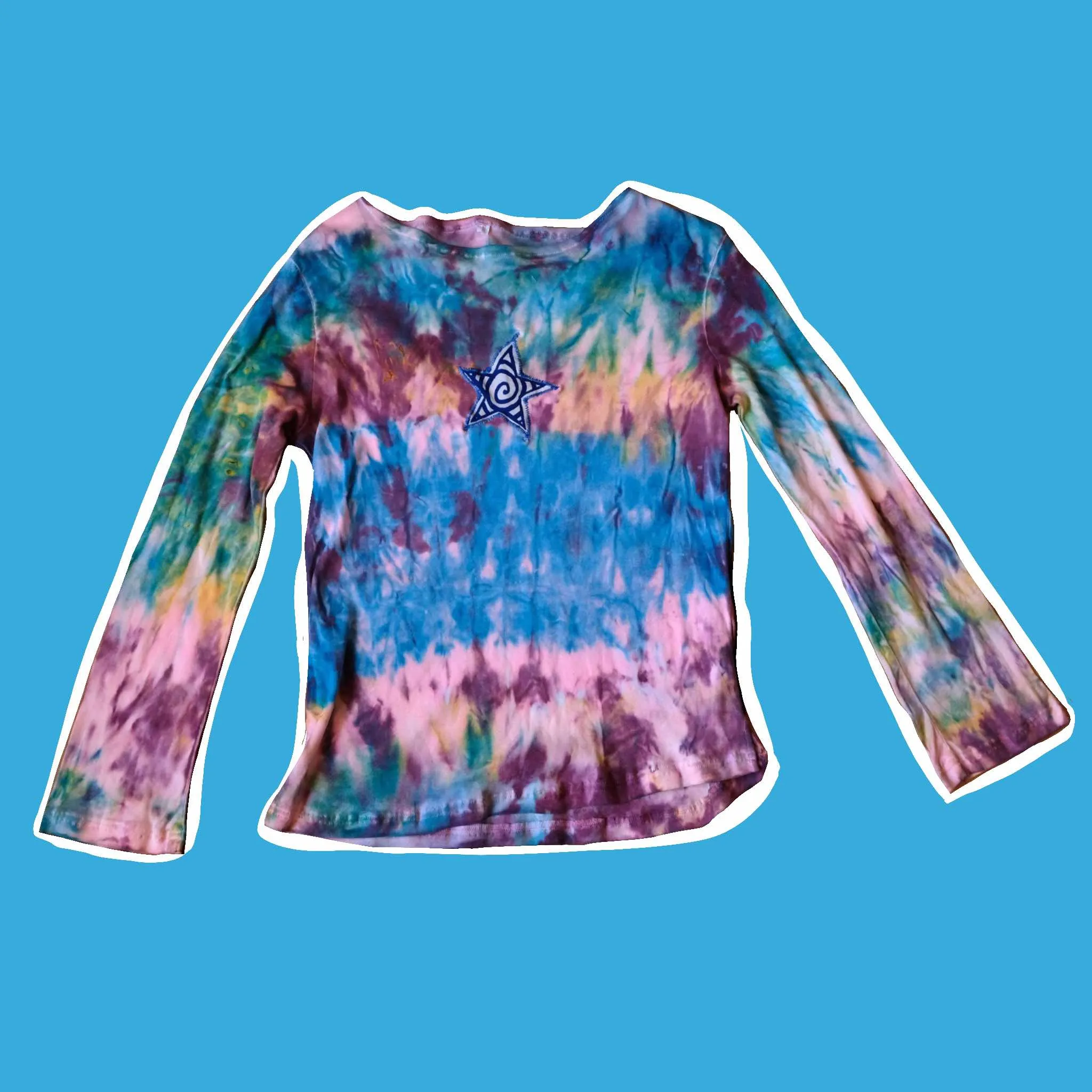 Reworked tie dye star top- 10-12