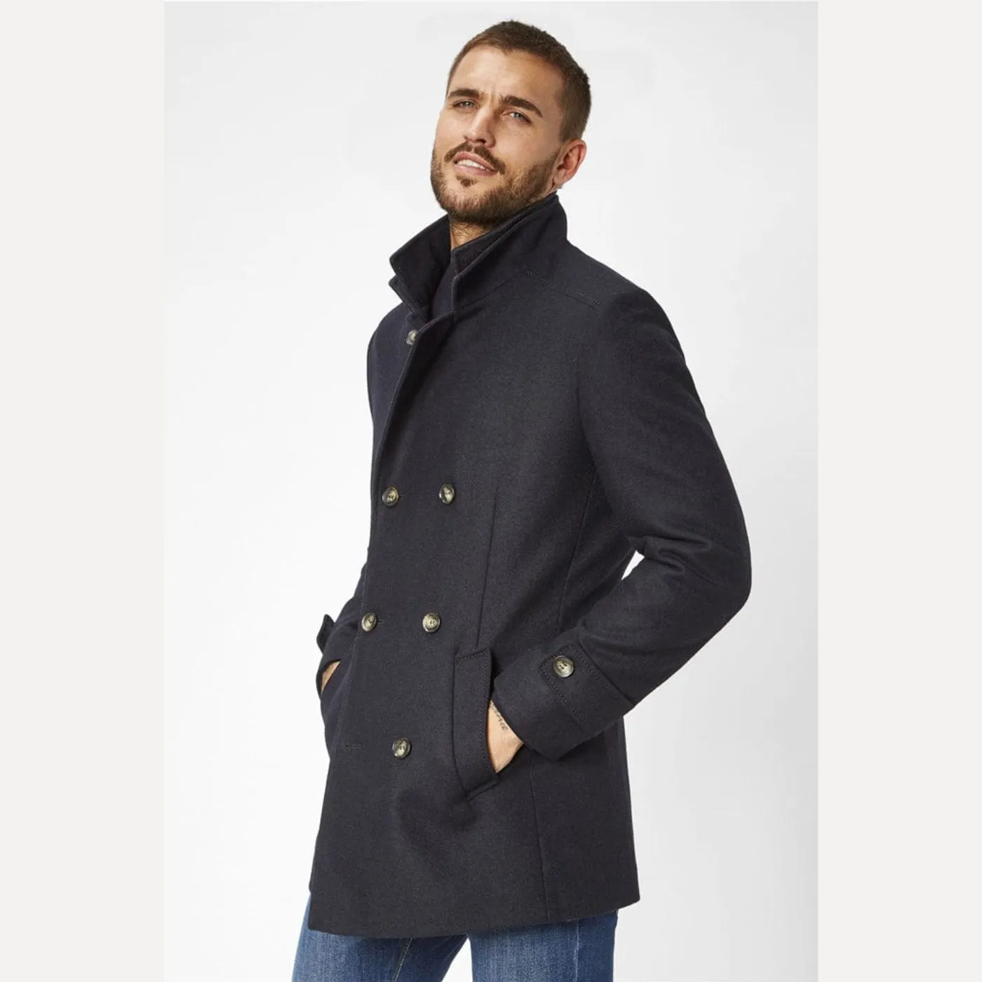 S4 Double Breasted Wool Coat