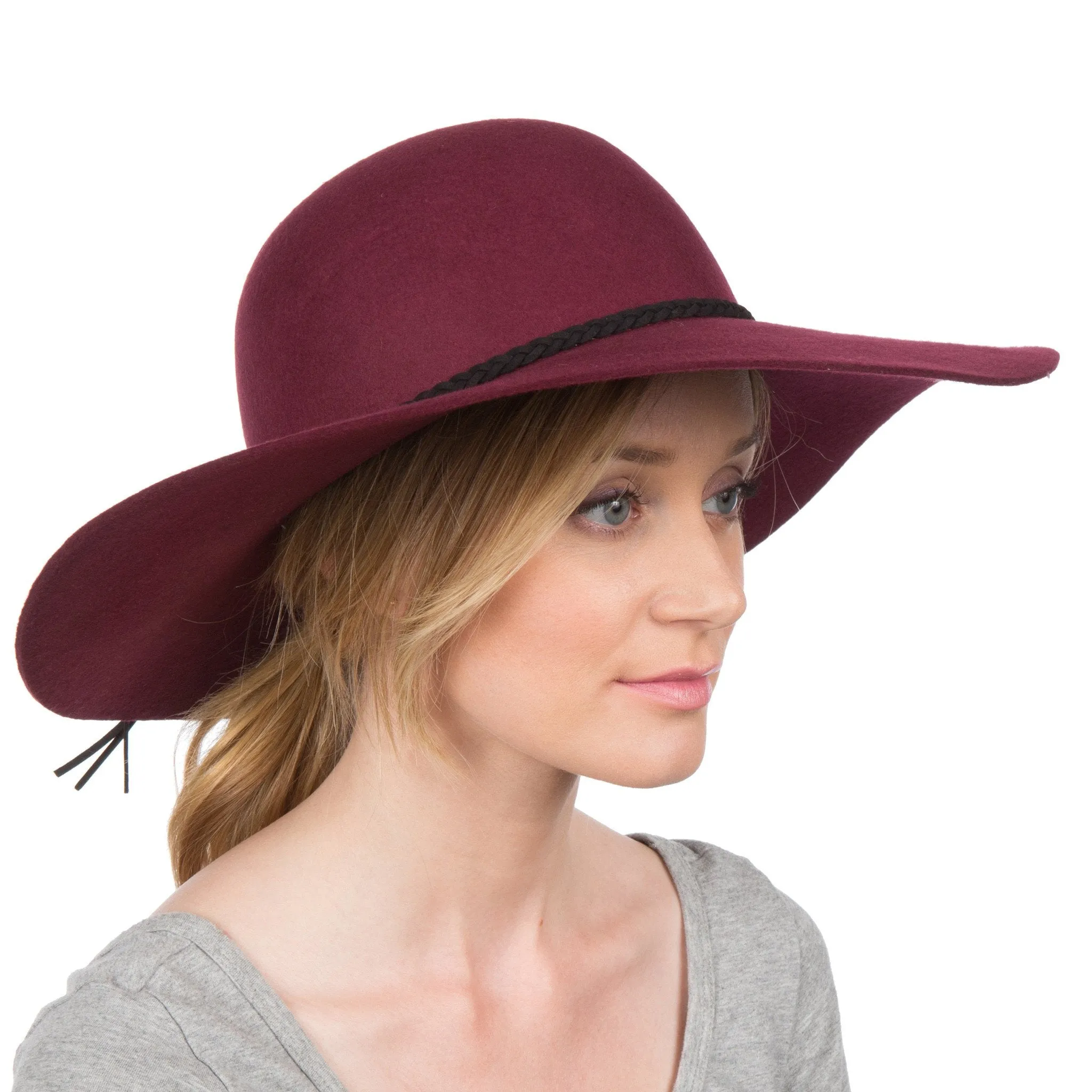 Sakkas Greta Vintage Style Wool Floppy Hat