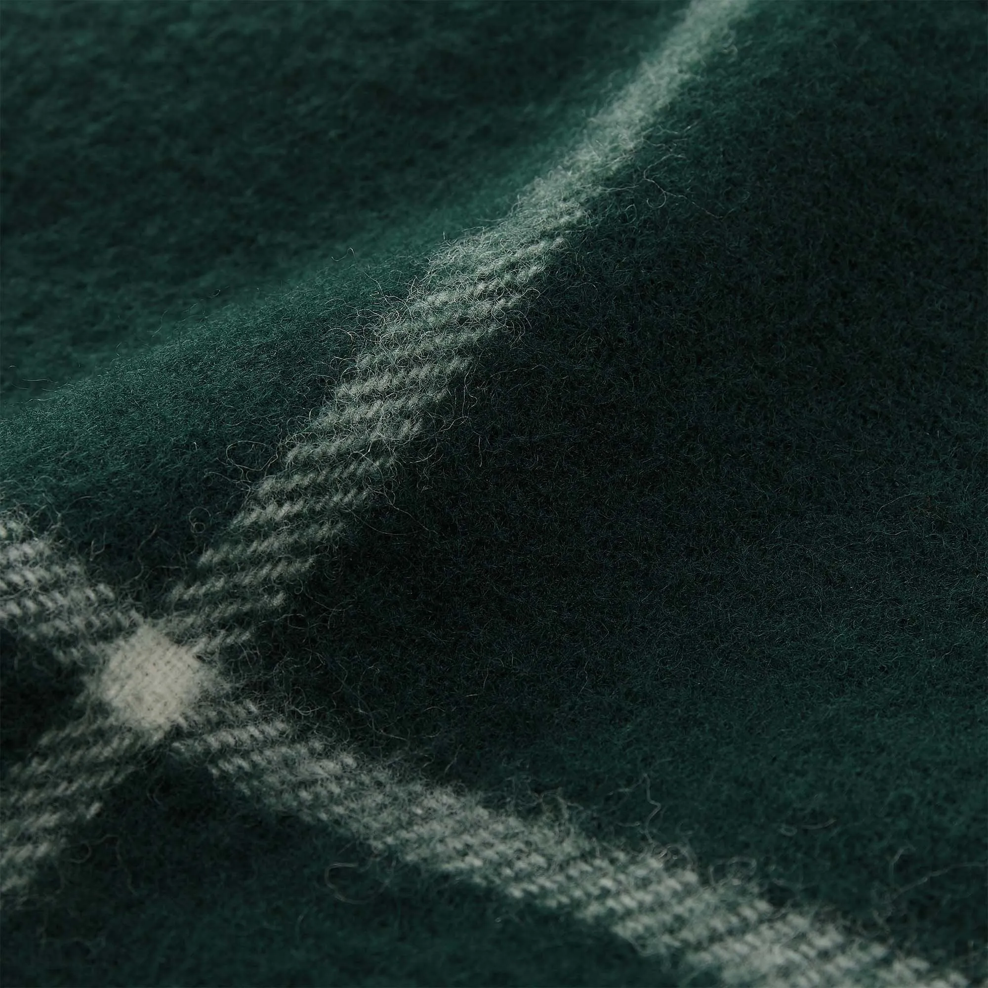 Saldus Wool Blanket [Dark green/Cream]