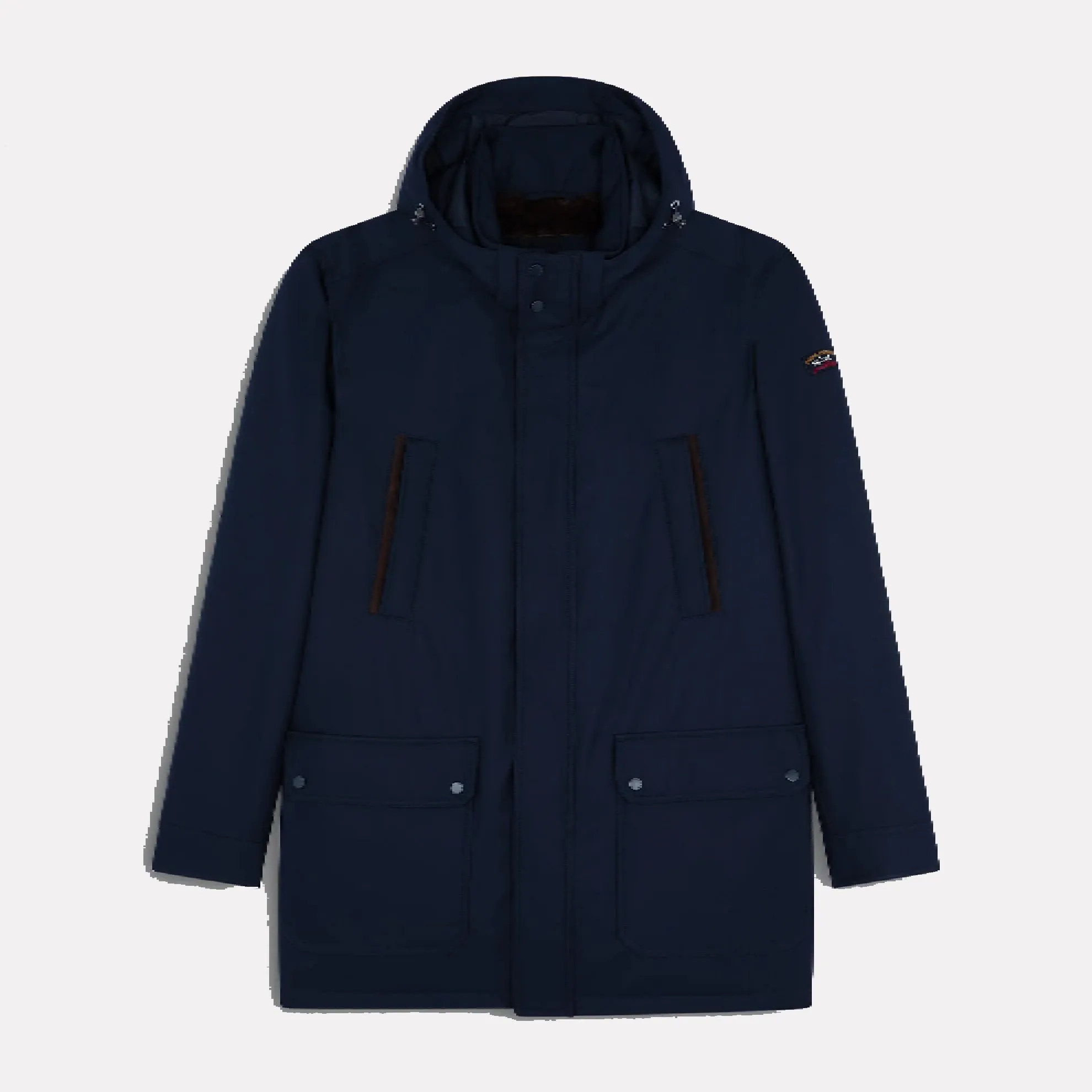 Save the Sea Typhoon Parka with Twill & Fur Lining / Navy