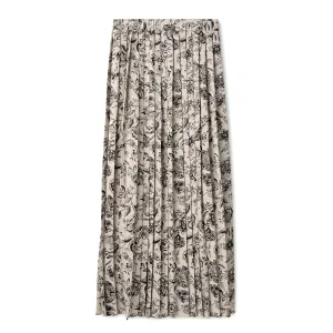 Silk Pleated Skirt In: Multi