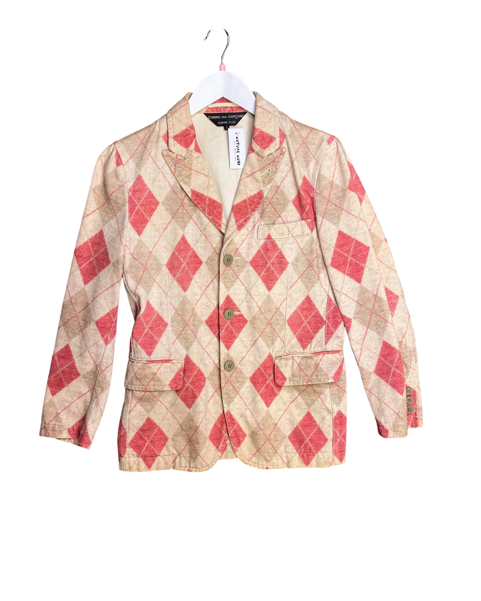 Size S - Comme des Garçons Homme Plus AD2008 Argyle Blazer