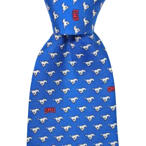 SMU Blue Mustangs Extra Long Tie