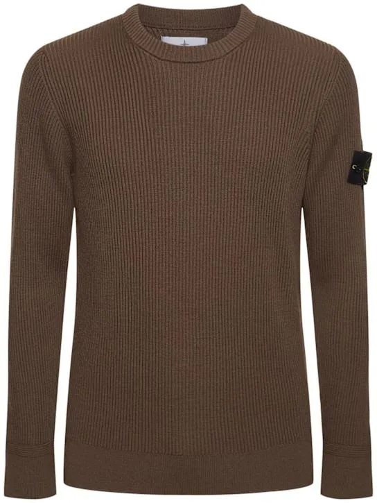 Stone Island   Wool crewneck sweater 