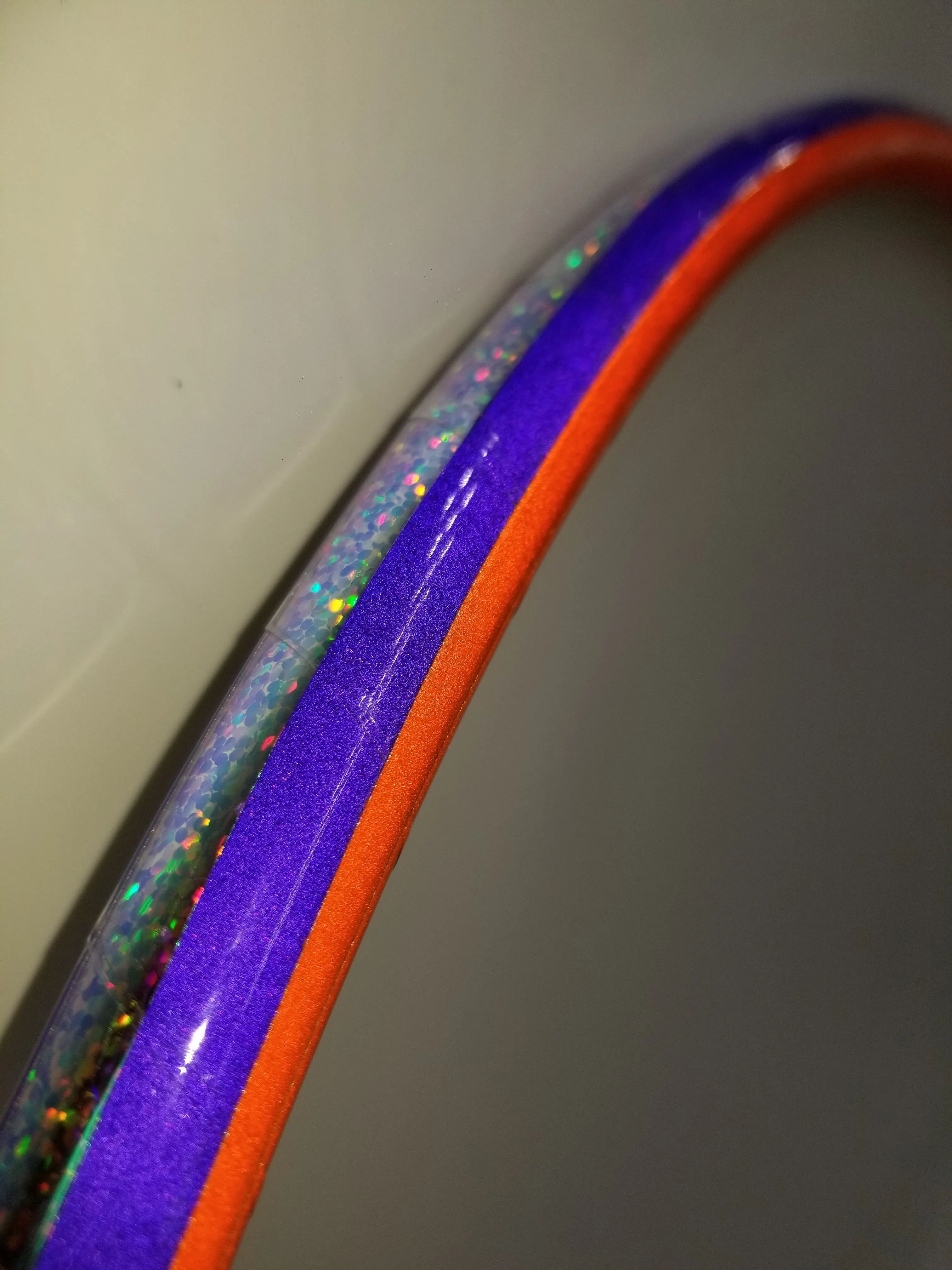 Sunshine Glitter Coinflip Reflective Taped Hoop