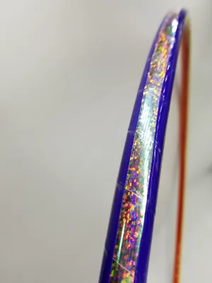 Sunshine Glitter Coinflip Reflective Taped Hoop