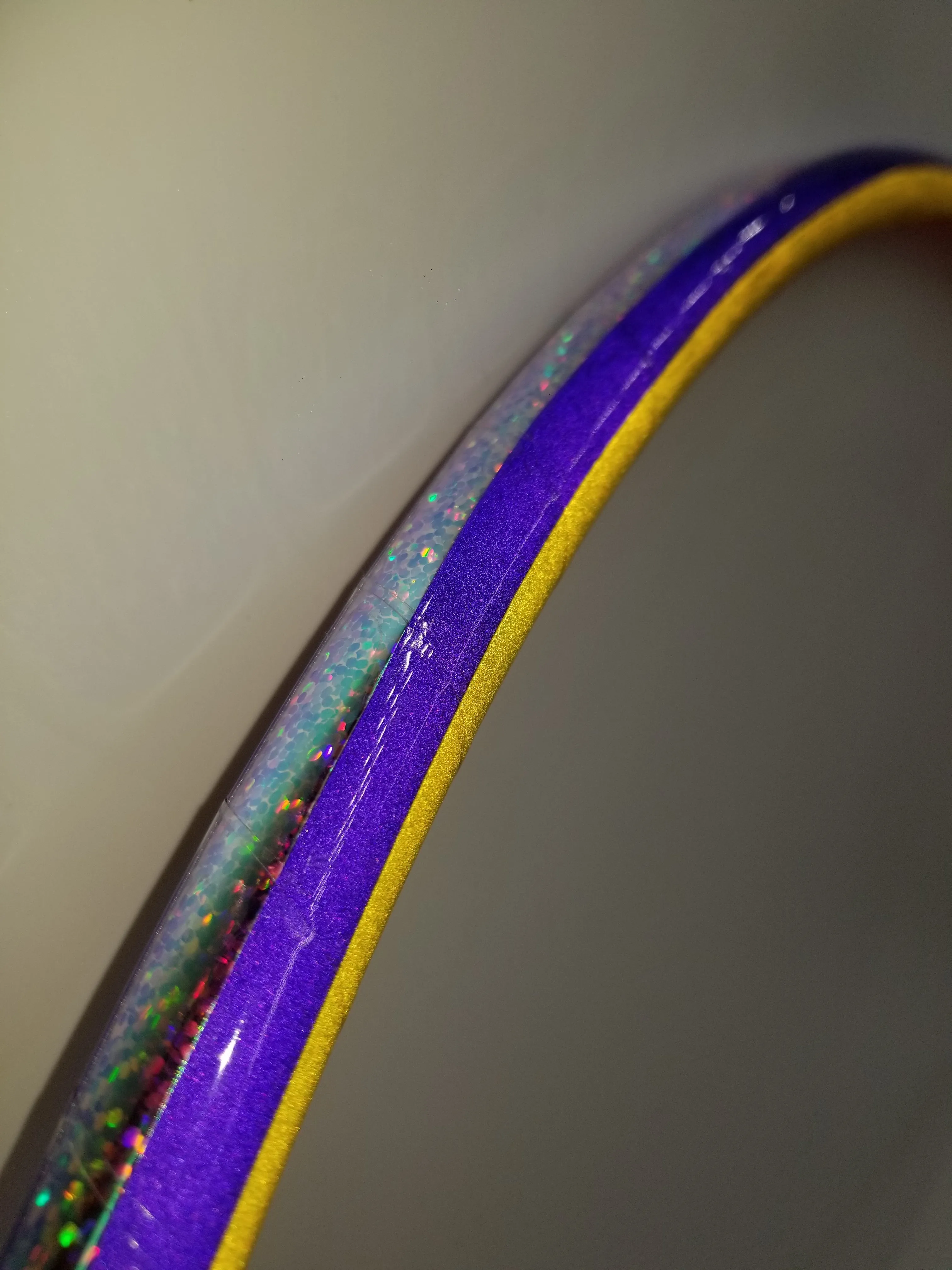 Sunshine Glitter Coinflip Reflective Taped Hoop