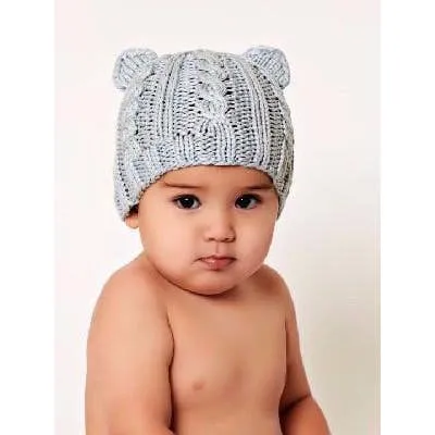 The Blueberry Hill Julian Cable Knit Bear Bamboo Hat