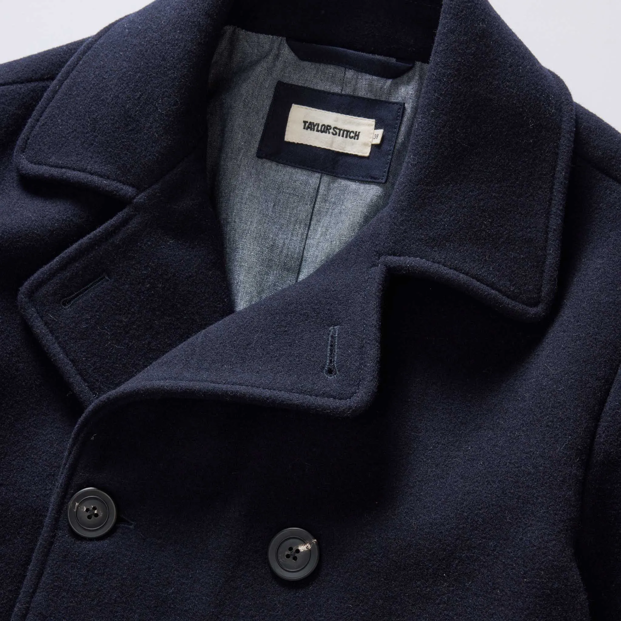 The Mariner Coat in Dark Navy Wool