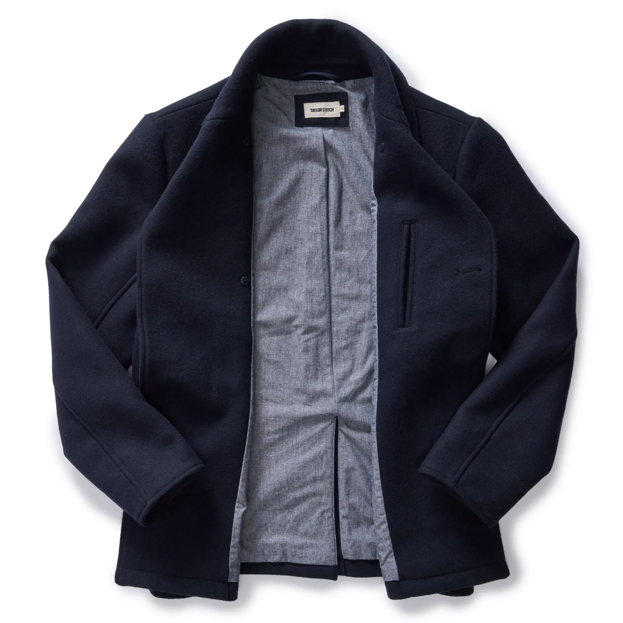 The Mariner Coat in Dark Navy Wool