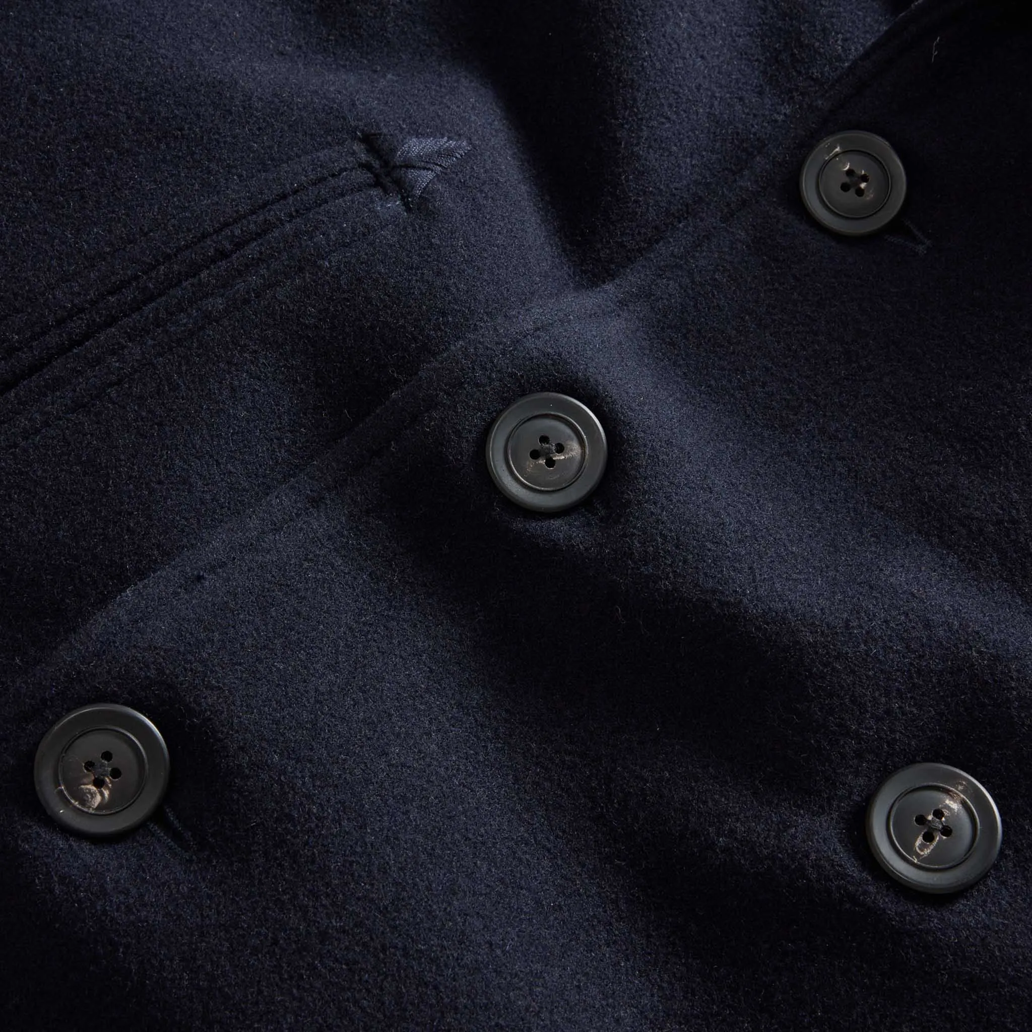 The Mariner Coat in Dark Navy Wool