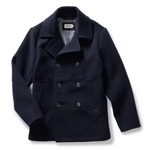 The Mariner Coat in Dark Navy Wool