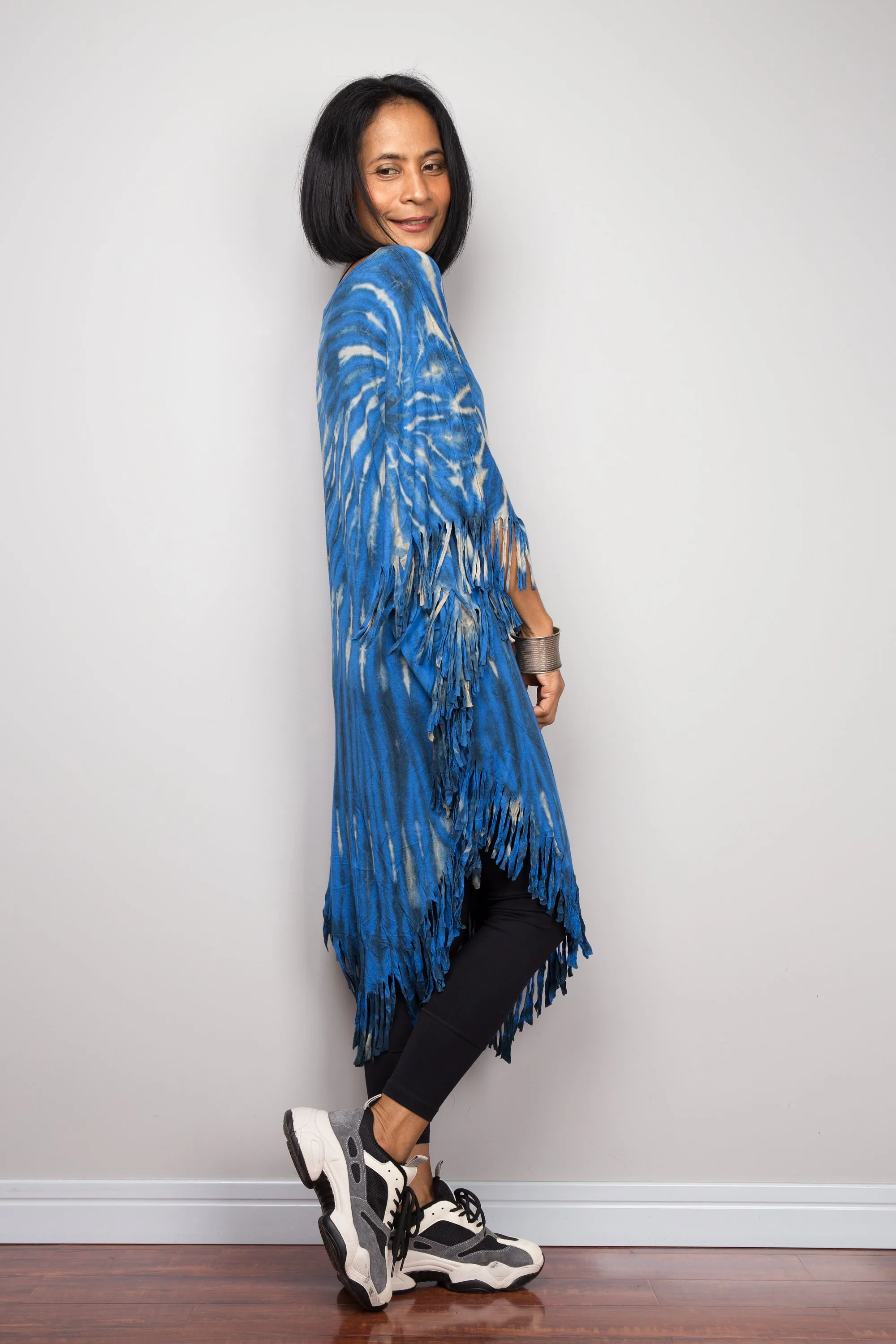 Tie dye poncho top