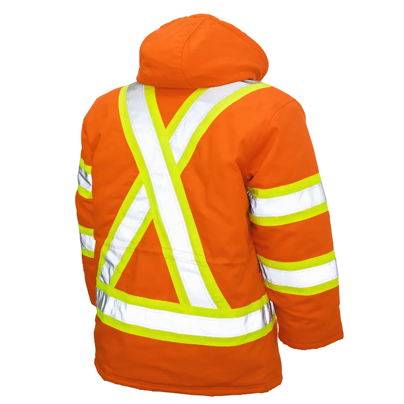 Tough Duck Safety Parka Jacket with Quick Release Hoodie - S157