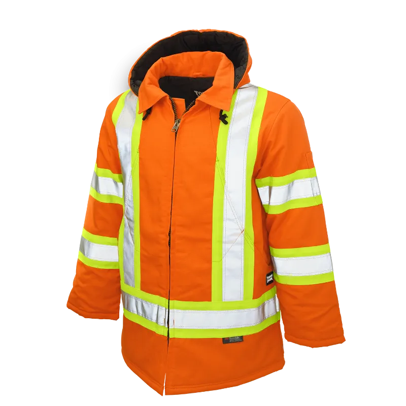 Tough Duck Safety Parka Jacket with Quick Release Hoodie - S157