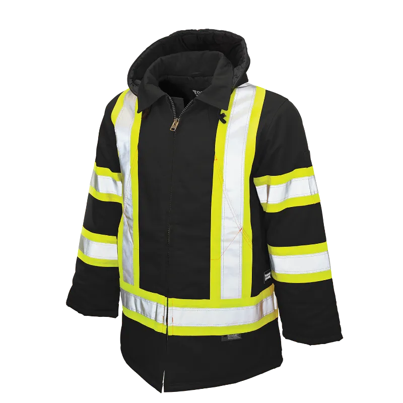 Tough Duck Safety Parka Jacket with Quick Release Hoodie - S157